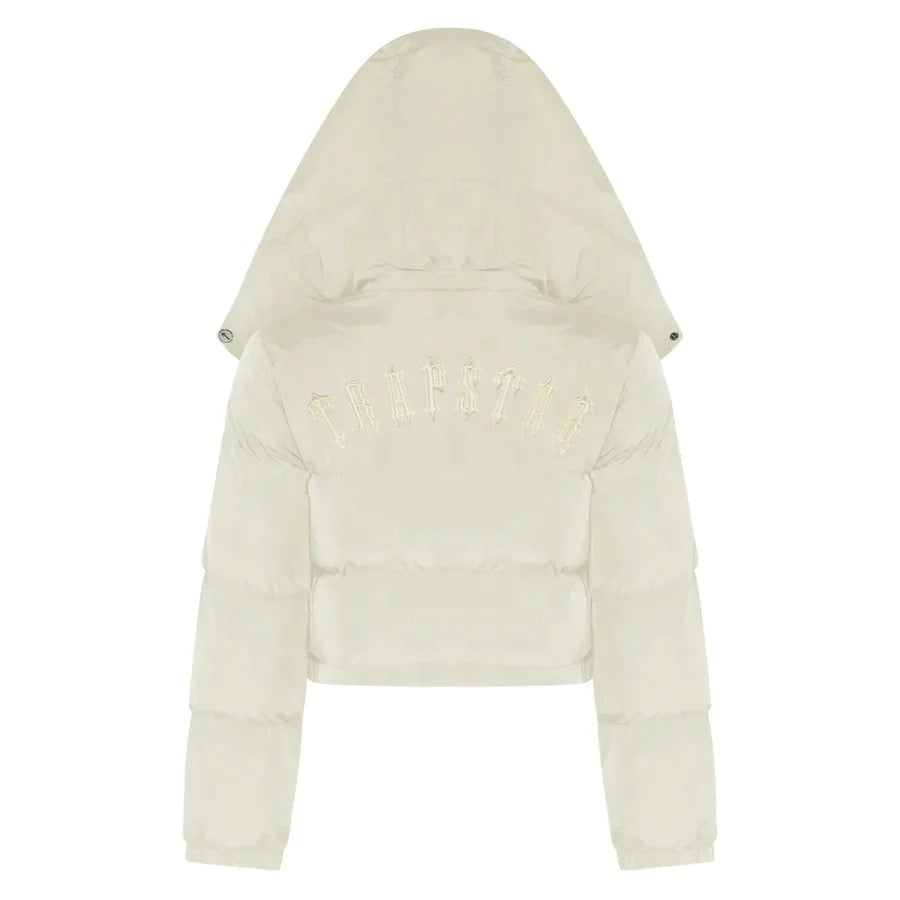 TRAPSTAR IRONGATE JACKET DETACHABLE HOOD - CREAM